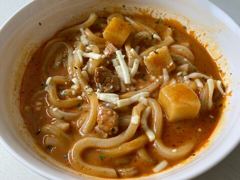 レンジで簡単☆カレーうどん